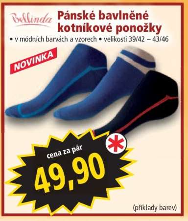 Pánské bavlněné kotníkové ponožky