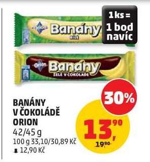 BANÁNY V ČOKOLÁDĚ ORION
