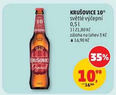 Krušovice 10 světlé výčepní 0,5 l