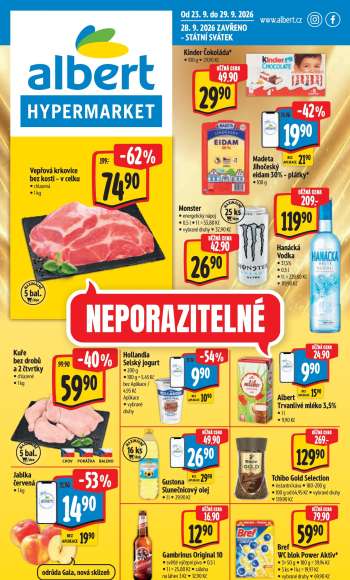 Leták Albert Hypermarket - 23.9.2026 - 29.9.2026.