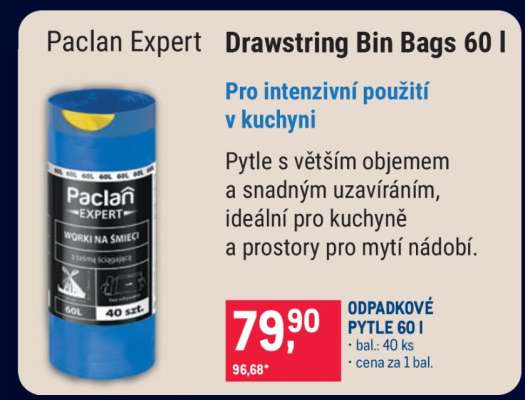 DRAWSTRING BIN BAGS 60 L