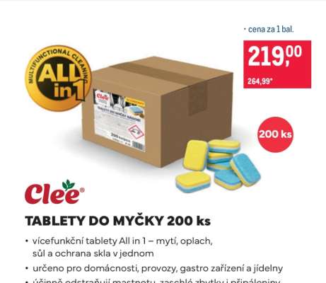 TABLETY DO MYČKY 200 ks